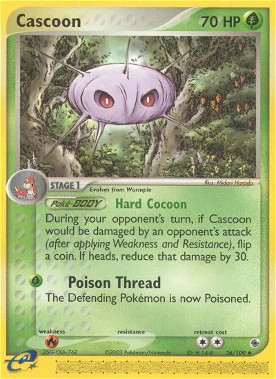 Cascoon #26 EX Ruby & Sapphire Pokemon card