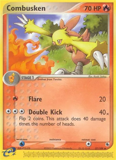 Combusken EX Ruby & Sapphire card