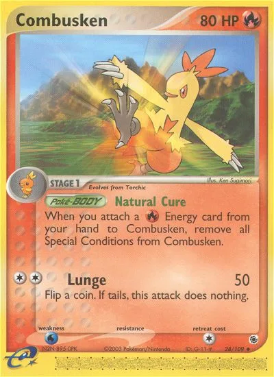 Combusken EX Ruby & Sapphire card