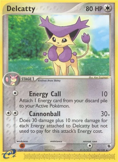 Delcatty #29 EX Ruby & Sapphire Pokemon card
