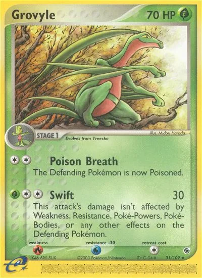 Grovyle EX Ruby & Sapphire card