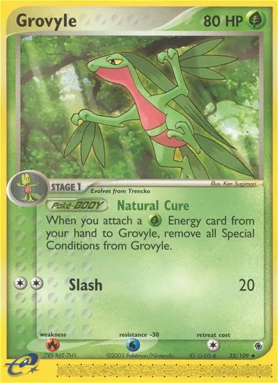 Grovyle #32 EX Ruby & Sapphire Pokemon card