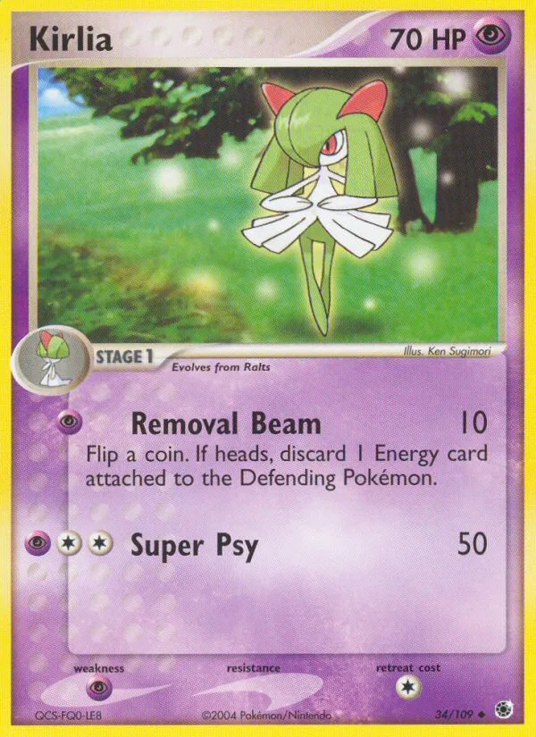 Kirlia #34 EX Ruby & Sapphire Pokemon card