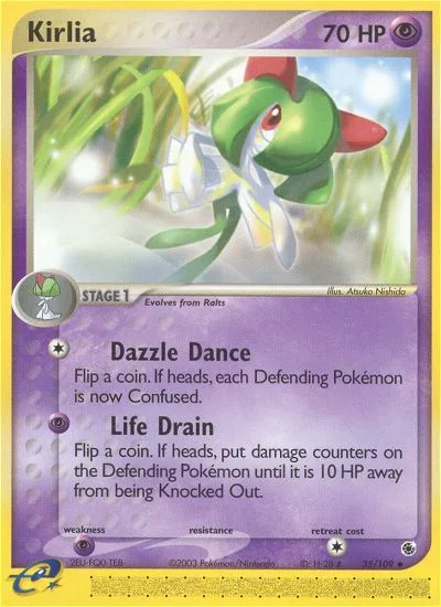 Kirlia #35 EX Ruby & Sapphire Pokemon card