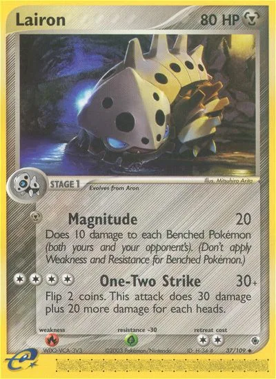Lairon #37 EX Ruby & Sapphire Pokemon card