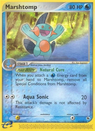 Marshtomp #41 EX Ruby & Sapphire Pokemon card