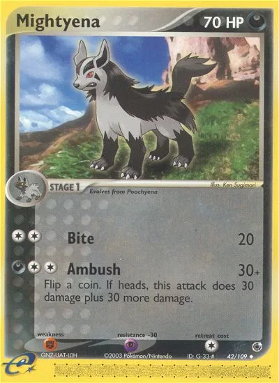 Mightyena #42 EX Ruby & Sapphire Pokemon card
