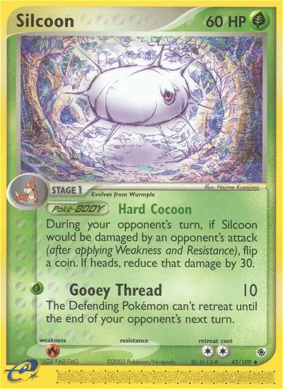 Silcoon #43 EX Ruby & Sapphire Pokemon card
