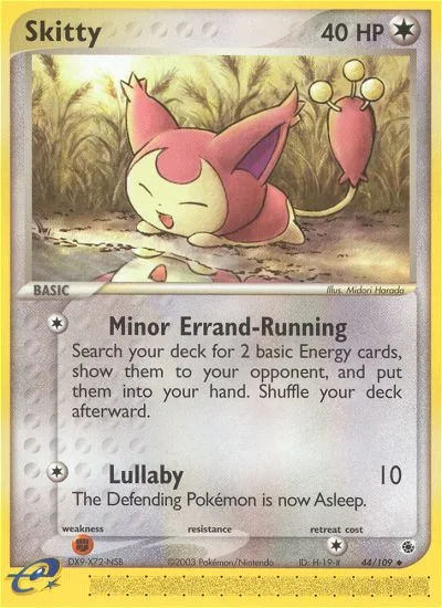 Skitty #44 EX Ruby & Sapphire Pokemon card