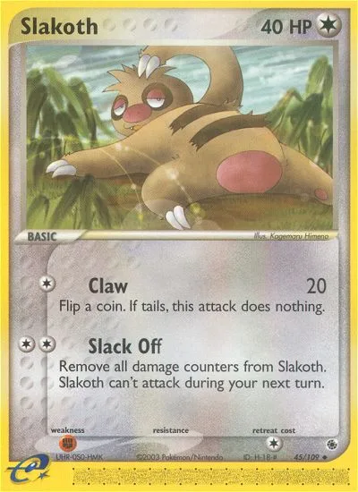 Slakoth #45 EX Ruby & Sapphire Pokemon card