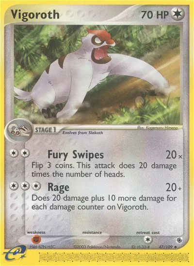 Vigoroth #47 EX Ruby & Sapphire Pokemon card