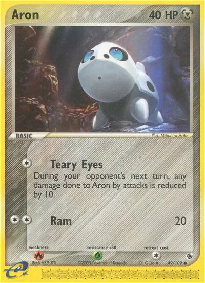 Aron #49 EX Ruby & Sapphire Pokemon card