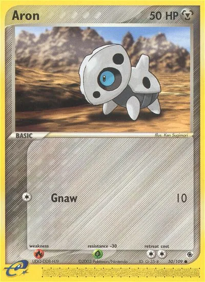 Aron #50 EX Ruby & Sapphire Pokemon card