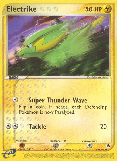 Electrike #53 EX Ruby & Sapphire Pokemon card
