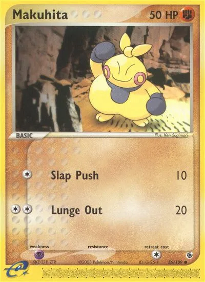 Makuhita #56 EX Ruby & Sapphire Pokemon card