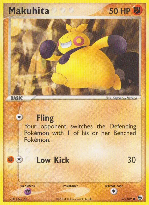 Makuhita #57 EX Ruby & Sapphire Pokemon card