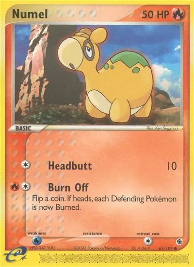 Numel #61 EX Ruby & Sapphire Pokemon card