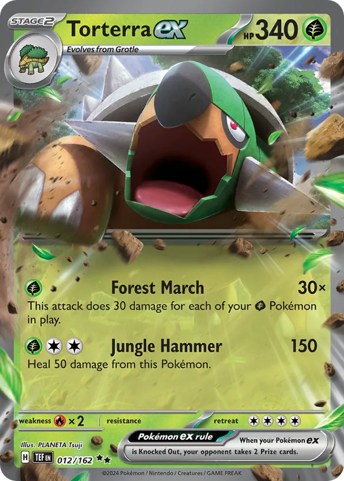 Torterra ex #12 Temporal Forces Pokemon card