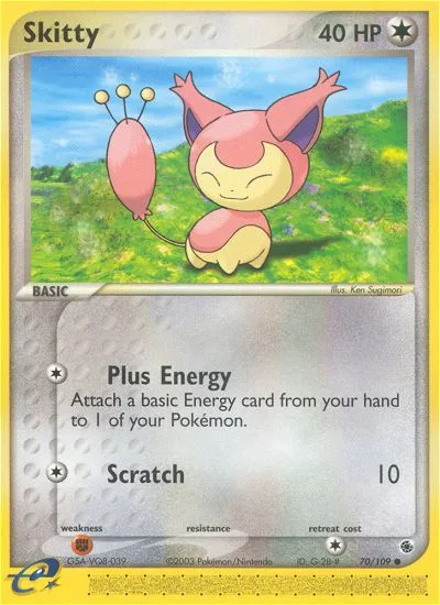 Skitty #70 EX Ruby & Sapphire Pokemon card