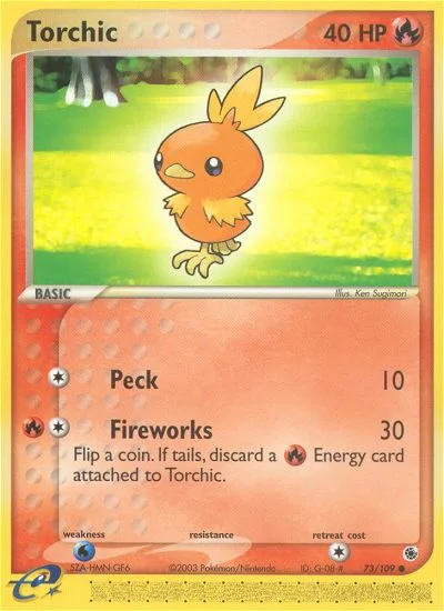 Torchic #73 EX Ruby & Sapphire Pokemon card