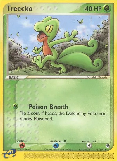 Treecko #75 EX Ruby & Sapphire Pokemon card
