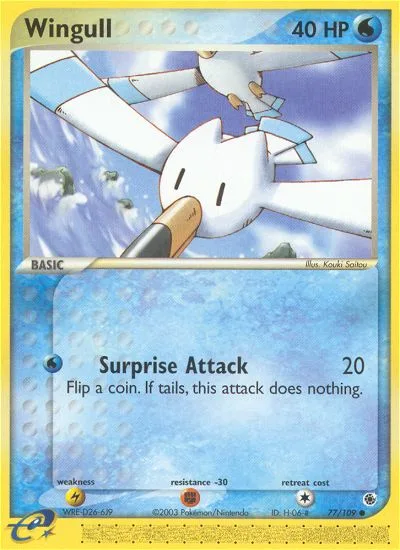 Wingull #77 EX Ruby & Sapphire Pokemon card