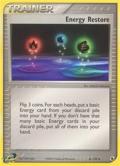 Energy Restore #81 EX Ruby & Sapphire Pokemon card