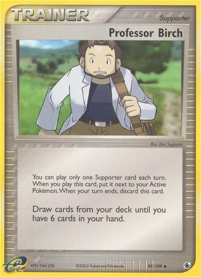 Professor Birch #89 EX Ruby & Sapphire Pokemon card