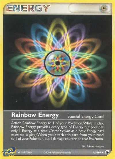 Rainbow Energy #95 EX Ruby & Sapphire Pokemon card