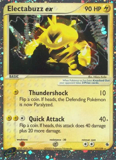 Electabuzz ex #97 EX Ruby & Sapphire Pokemon card