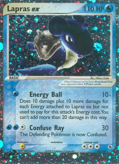 Lapras ex #99 EX Ruby & Sapphire Pokemon card