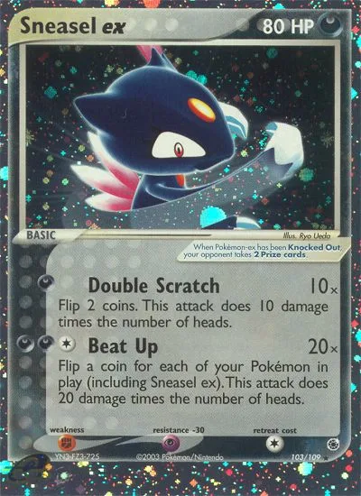 Sneasel ex #103 EX Ruby & Sapphire Pokemon card
