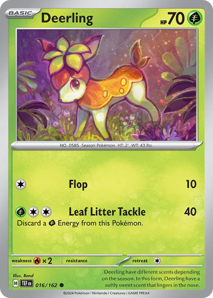 Deerling #16 Temporal Forces Pokemon card
