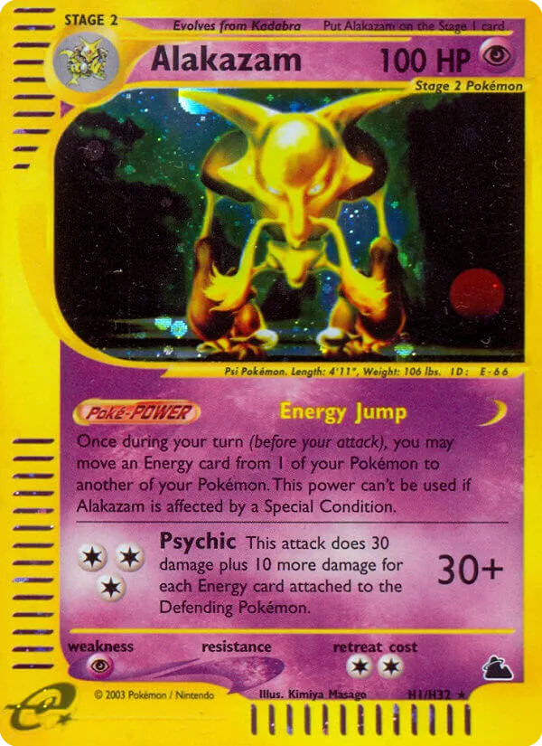Alakazam #H1 Skyridge Pokemon card