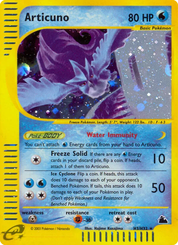 Articuno #H3 Skyridge Pokemon card
