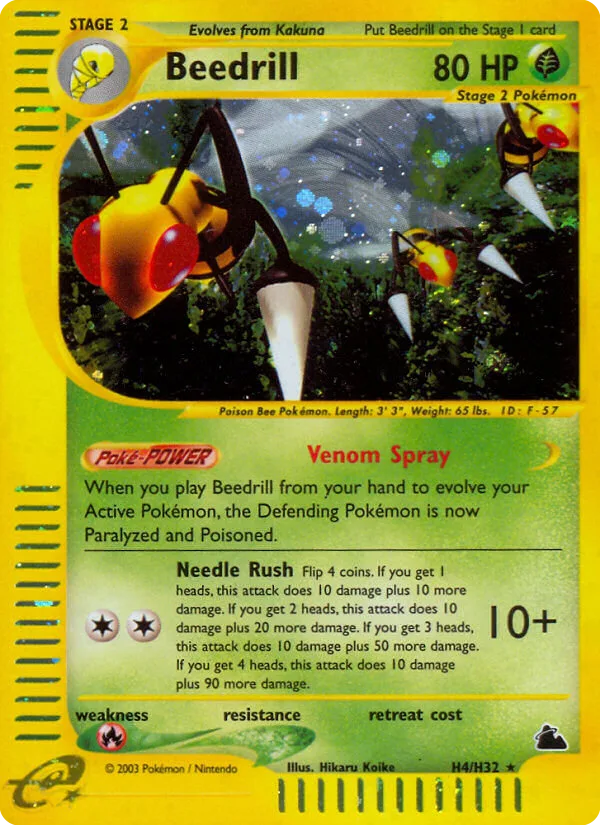Beedrill #H4 Skyridge Pokemon card
