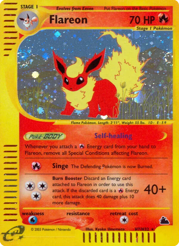 Flareon #H7 Skyridge Pokemon card