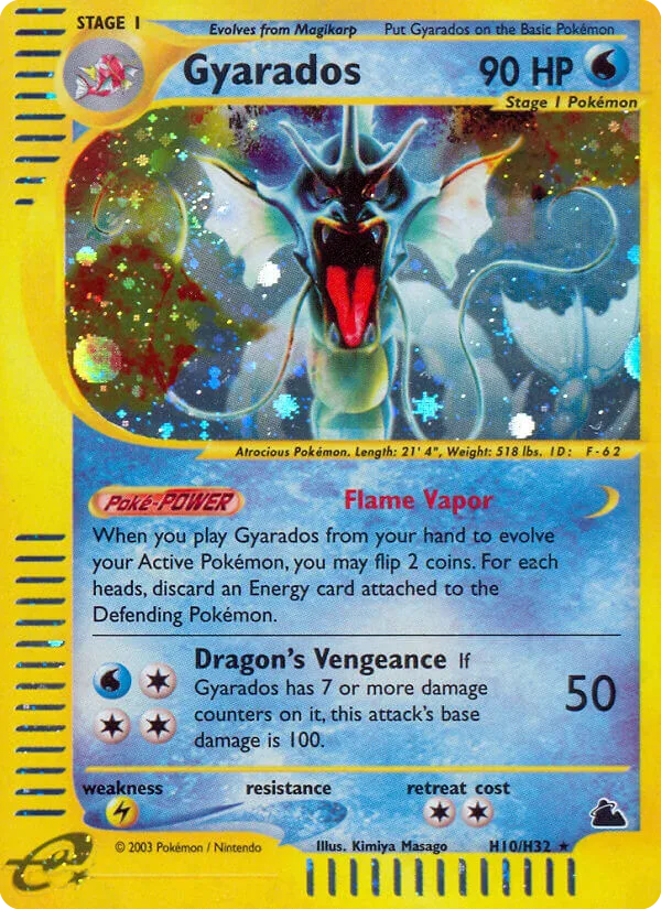 Gyarados #H10 Skyridge Pokemon card