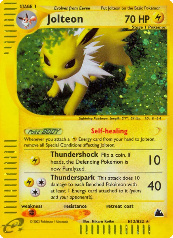Jolteon #H12 Skyridge Pokemon card