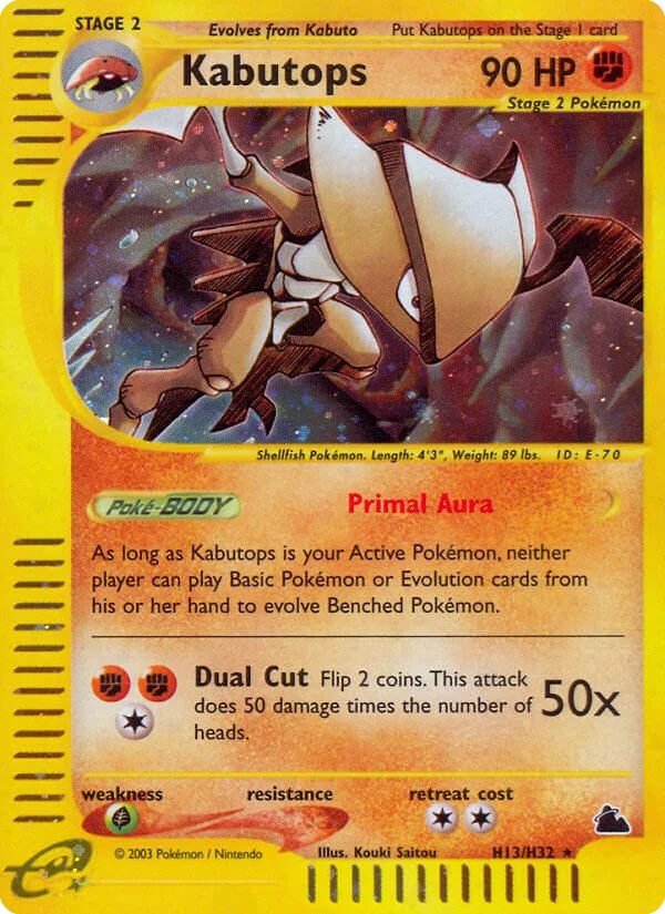 Kabutops #H13 Skyridge Pokemon card