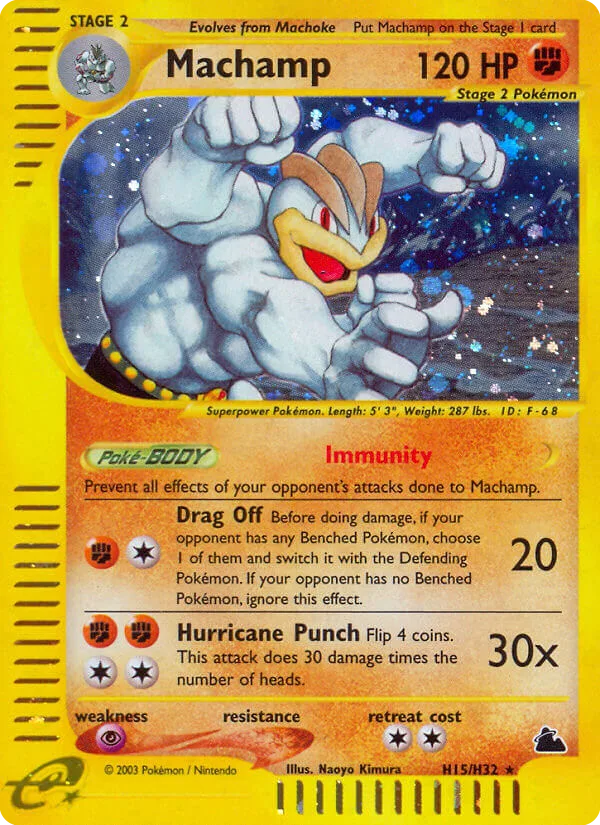 Machamp #H15 Skyridge Pokemon card