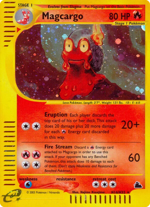 Magcargo #H16 Skyridge Pokemon card