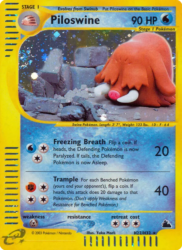 Piloswine #H22 Skyridge Pokemon card