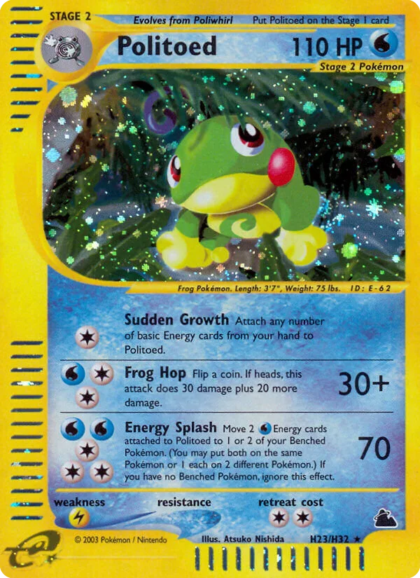 Politoed #H23 Skyridge Pokemon card