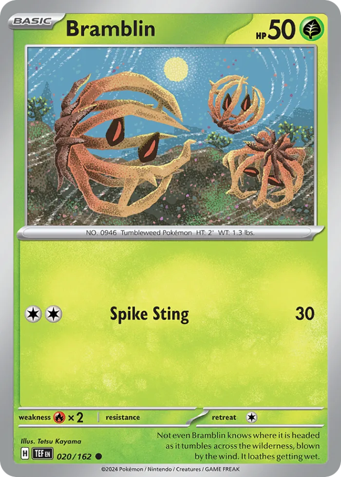 Bramblin #20 Temporal Forces Pokemon card