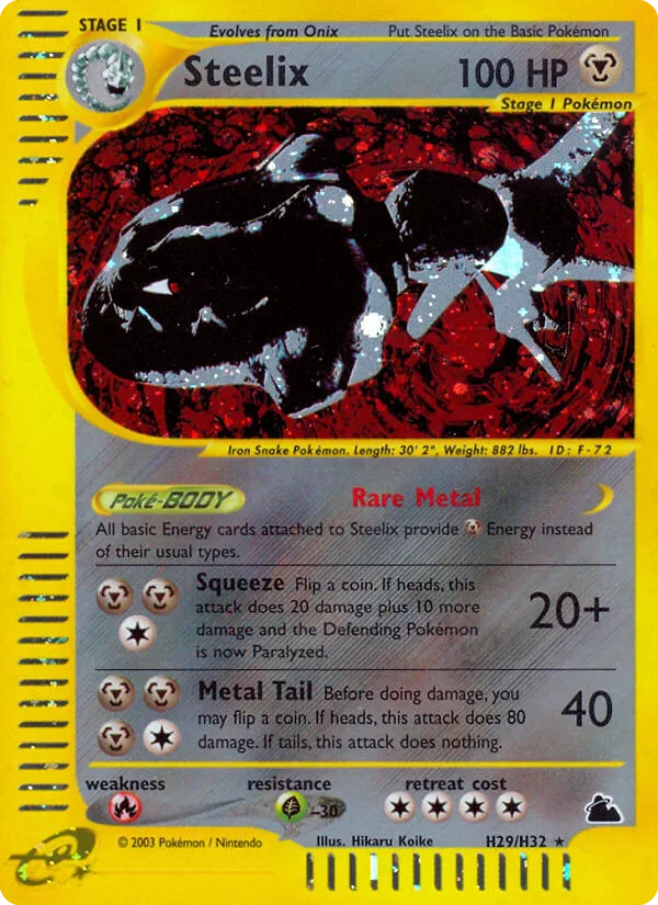 Steelix #H29 Skyridge Pokemon card