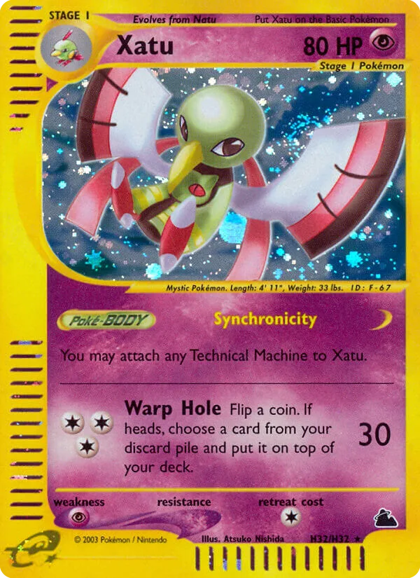 Xatu #H32 Skyridge Pokemon card