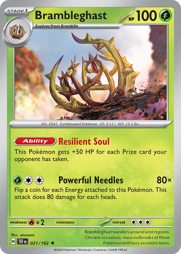 Brambleghast #21 Temporal Forces Pokemon card