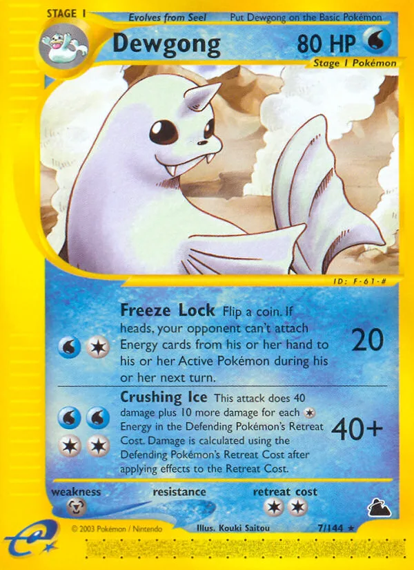 Dewgong #7 Skyridge Pokemon card