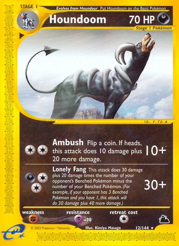 Houndoom #12 Skyridge Pokemon card